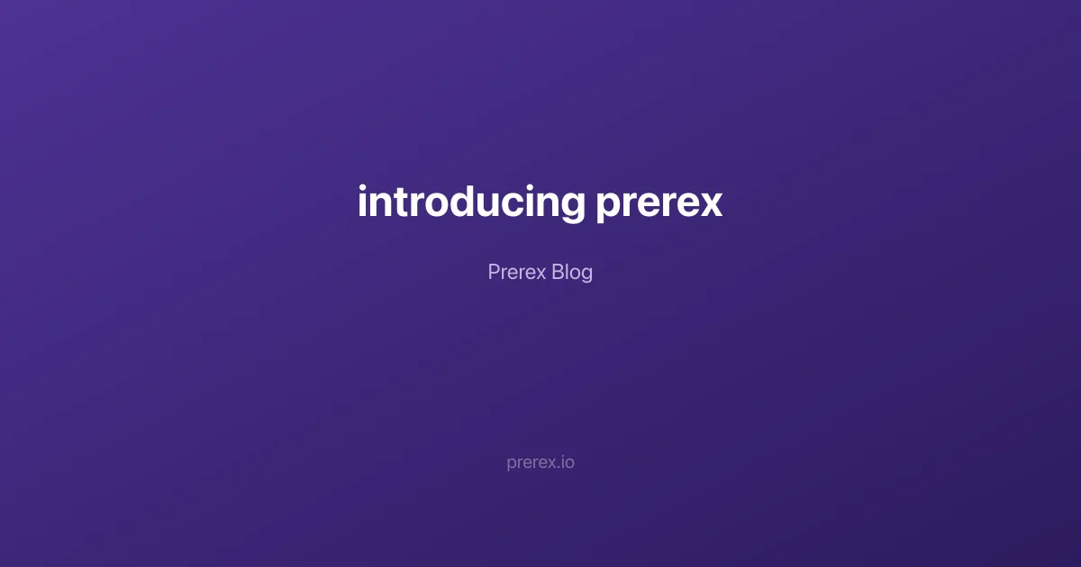 Prerex WordPress prerendering dashboard concept